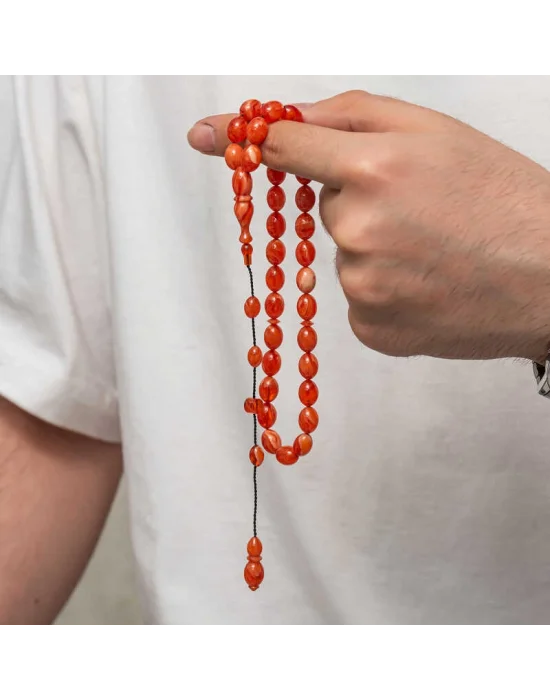 Sıkma Kehribar Tesbih