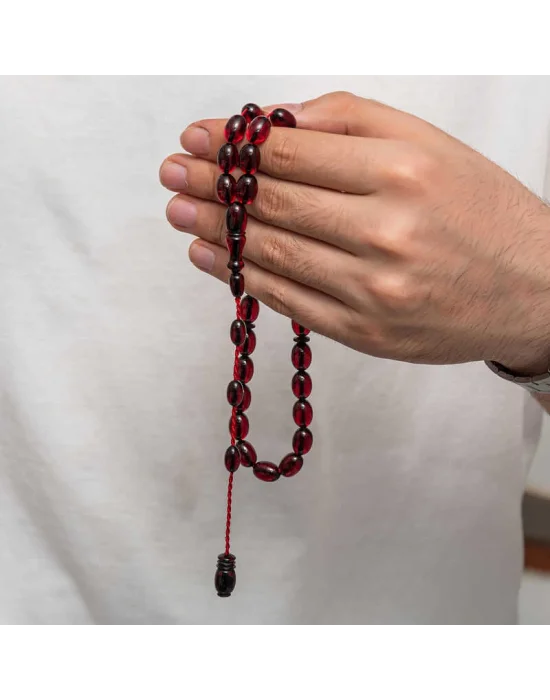 Sıkma Kehribar Tesbih