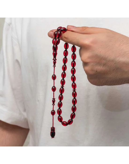 Sıkma Kehribar Tesbih