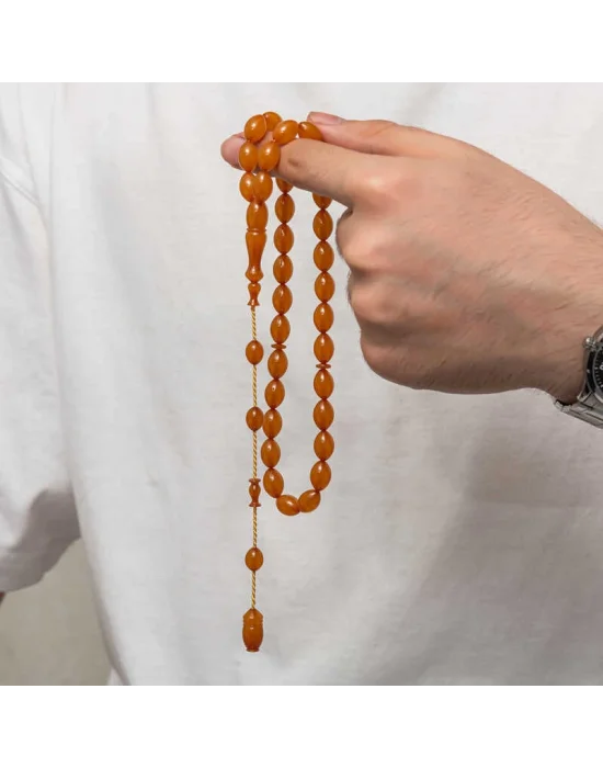 Sıkma Kehribar Tesbih