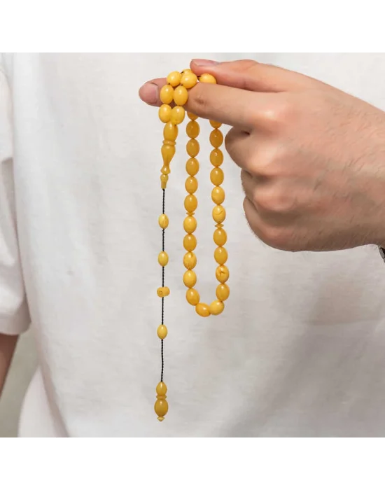 Sıkma Kehribar Tesbih