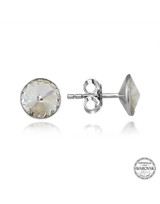 Swarovski Crystal Taşlı Gümüş Çivili Kadın Küpe