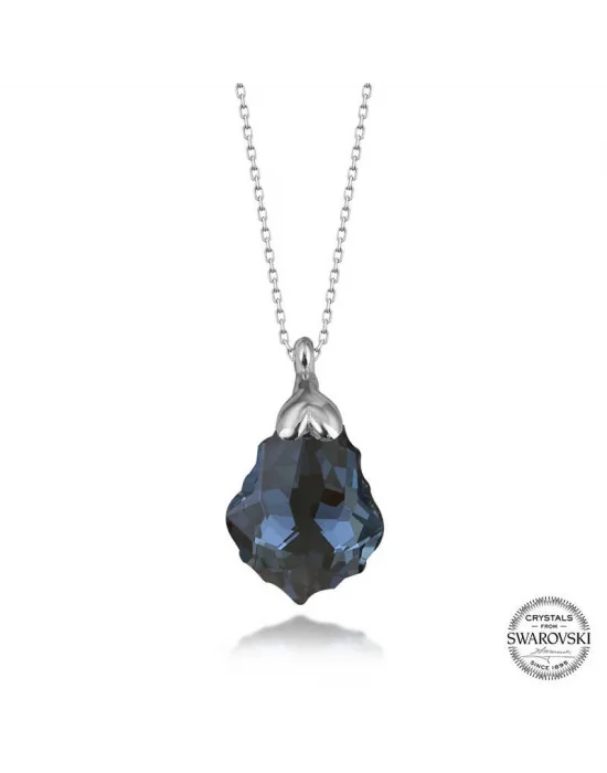 Swarovski Crystal Taşlı Gümüş Kadın Kolye