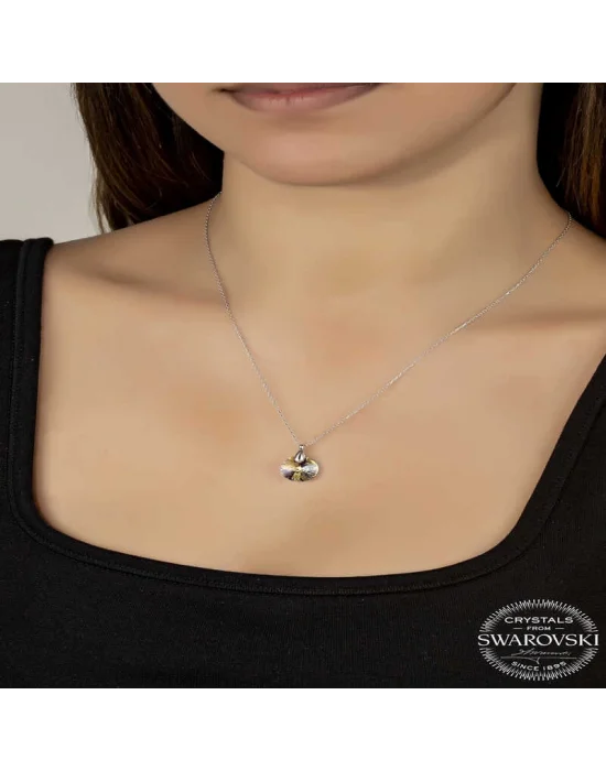 Swarovski Crystal Taşlı Gümüş Kadın Kolye