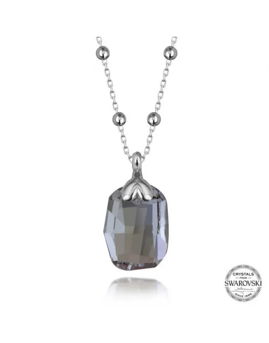 Swarovski Crystal Taşlı Top Zincir Baget Gümüş Kadın Kolye