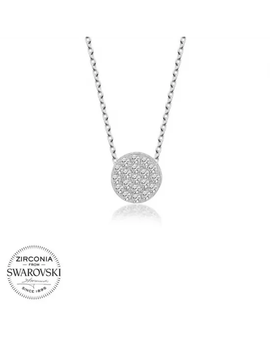 Swarovski Taşlı Gümüş Çember Bayan Kolye