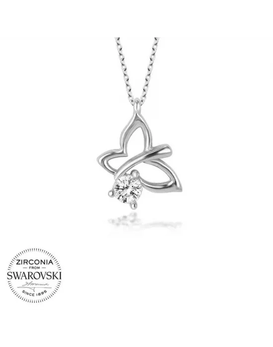 Swarovski Taşlı Gümüş Yusufcuk Bayan Kolye