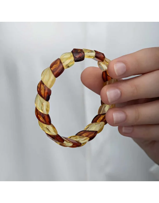 Yetişkin Damla Kehribar Bileklik