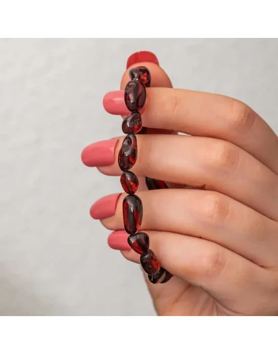 Yetişkin Damla Kehribar Bileklik