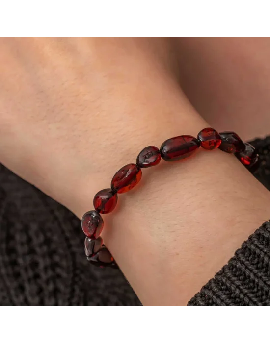 Yetişkin Damla Kehribar Bileklik