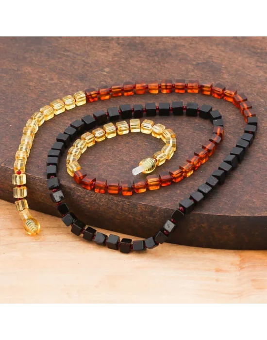 Yetişkin Damla Kehribar Kolye