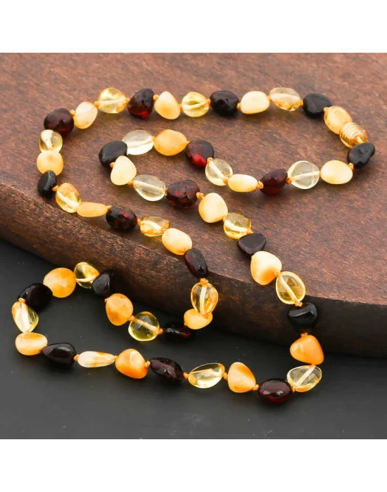 Yetişkin Damla Kehribar Kolye