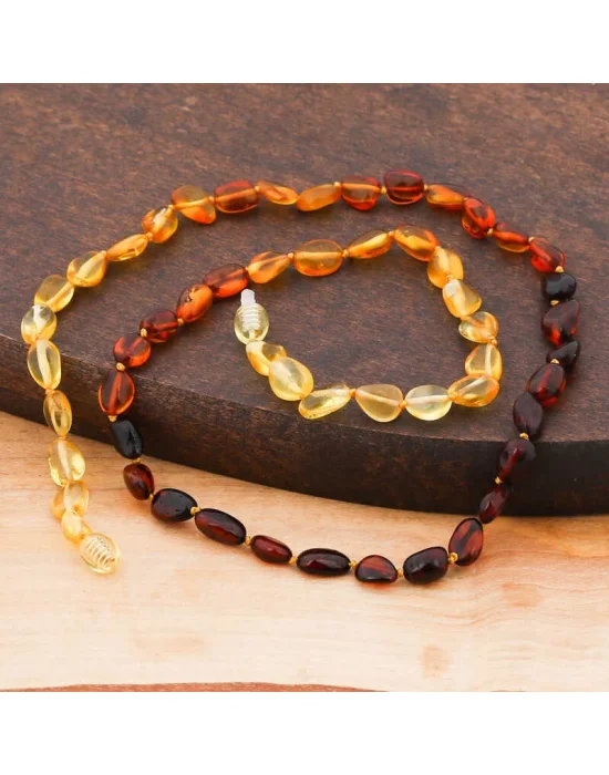 Yetişkin Damla Kehribar Kolye