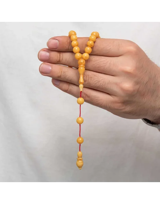 Yuvarlak Sıkma Kehribar Tesbih