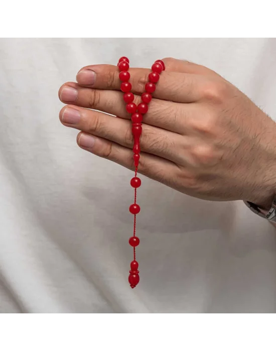 Yuvarlak Sıkma Kehribar Tesbih