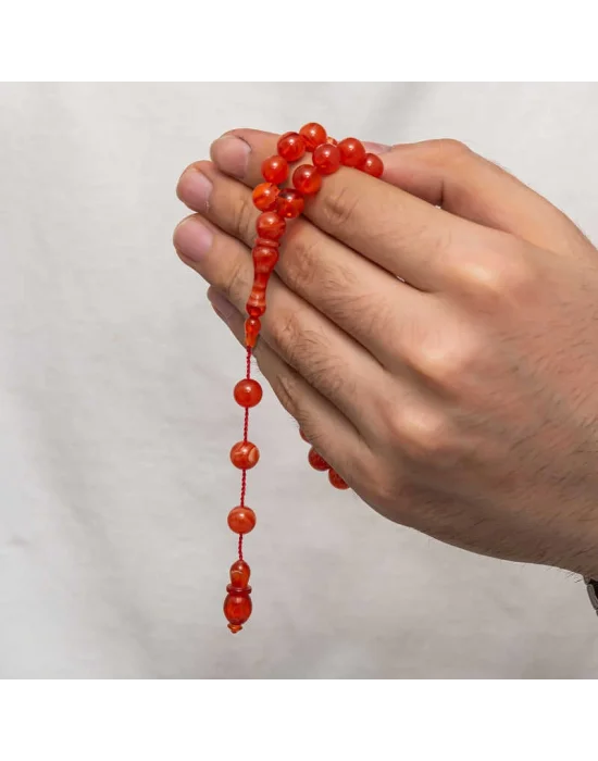 Yuvarlak Sıkma Kehribar Tesbih