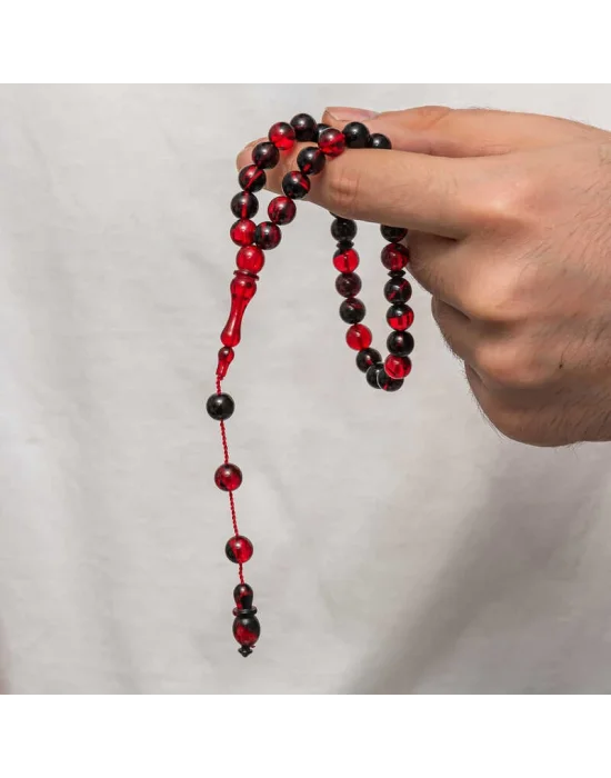 Yuvarlak Sıkma Kehribar Tesbih