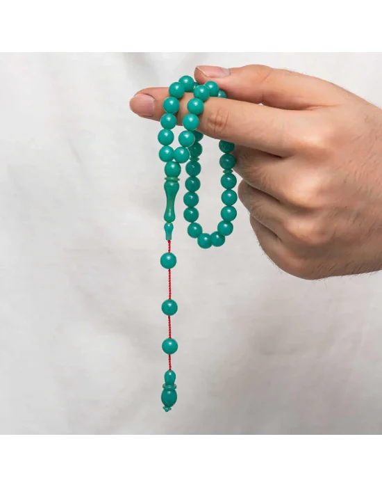 Yuvarlak Sıkma Kehribar Tesbih