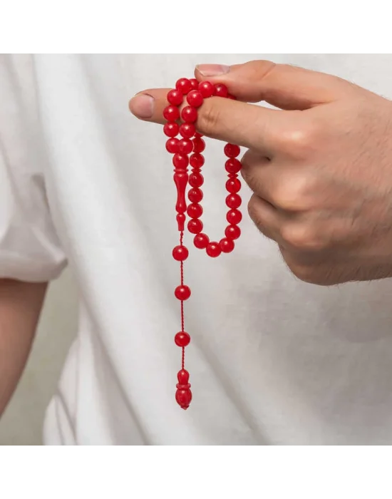 Yuvarlak Sıkma Kehribar Tesbih