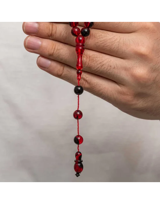 Yuvarlak Sıkma Kehribar Tesbih