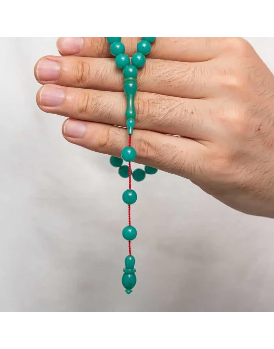 Yuvarlak Sıkma Kehribar Tesbih