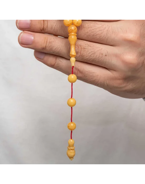 Yuvarlak Sıkma Kehribar Tesbih