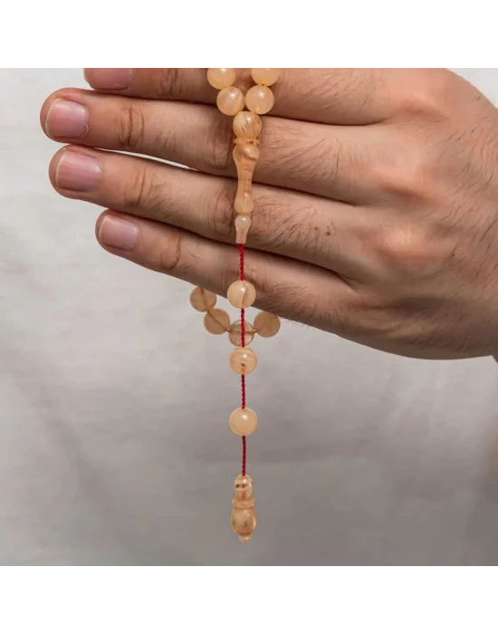 Yuvarlak Sıkma Kehribar Tesbih