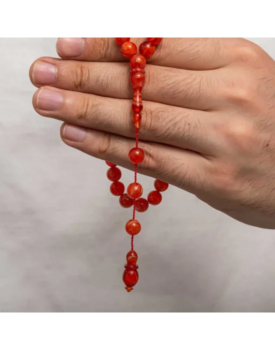 Yuvarlak Sıkma Kehribar Tesbih