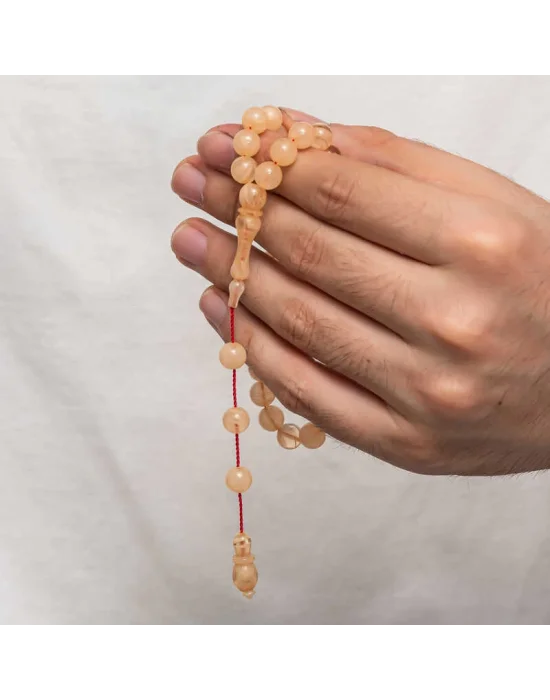 Yuvarlak Sıkma Kehribar Tesbih