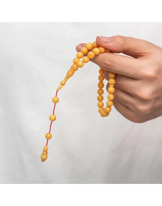 Yuvarlak Sıkma Kehribar Tesbih