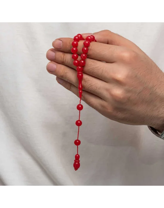 Yuvarlak Sıkma Kehribar Tesbih