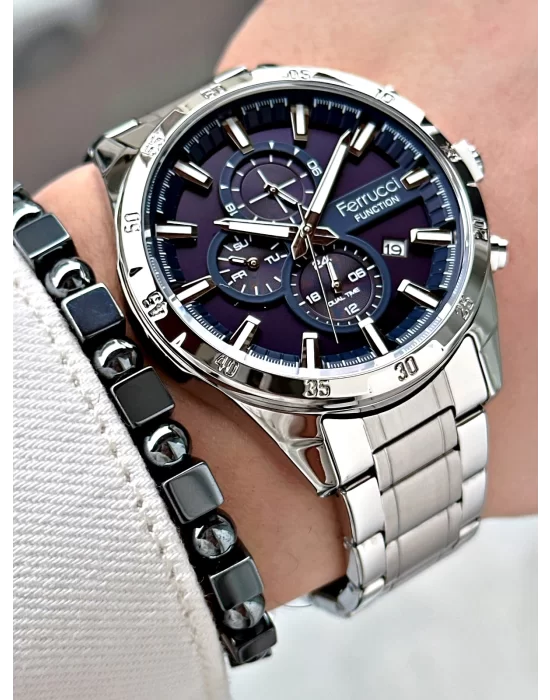 Ferrucci Function FCF13831M.02 Çelik Kordon Erkek Kol Saati