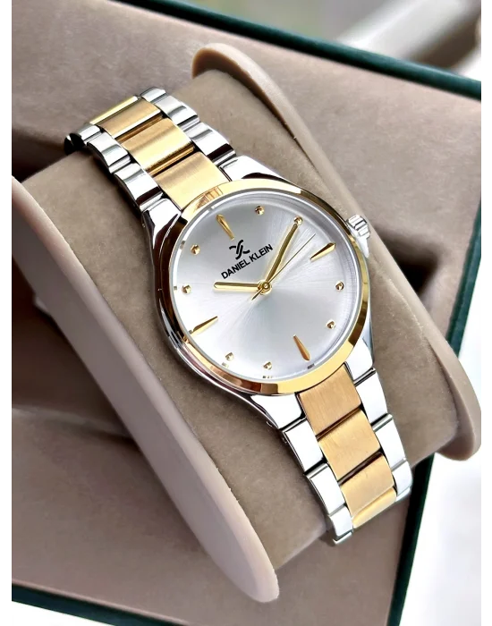 Daniel Klein Gold Gri Çelik Kordon Kadın Kol Saati 30 mm