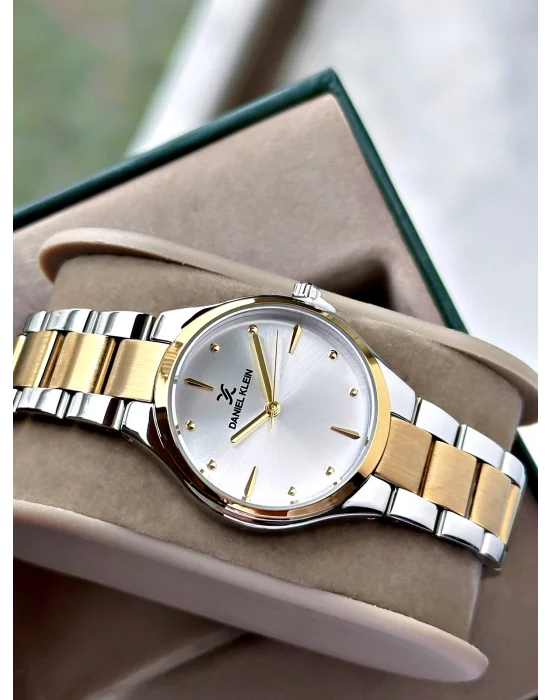 Daniel Klein Gold Gri Çelik Kordon Kadın Kol Saati 30 mm