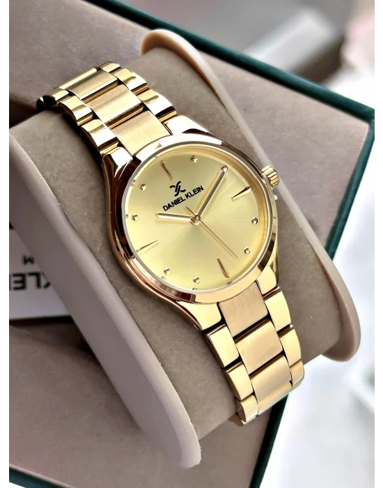 Daniel Klein Gold Renk Çelik Kordon Kadın Kol Saati 30 mm