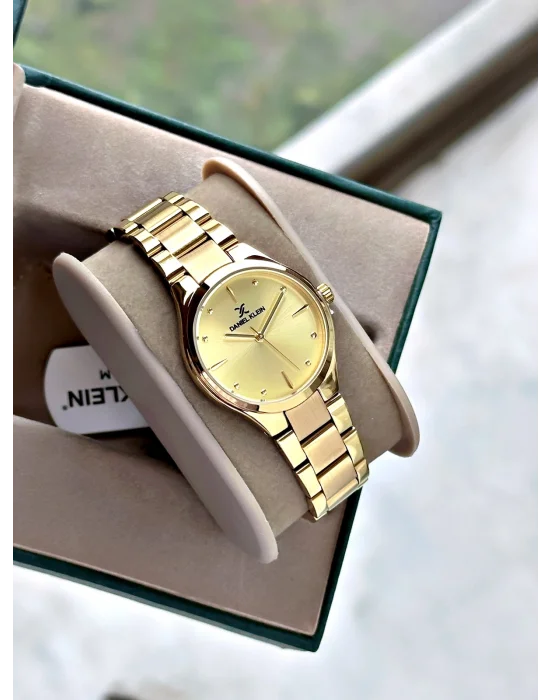 Daniel Klein Gold Renk Çelik Kordon Kadın Kol Saati 30 mm
