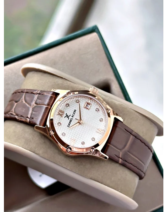 Daniel Klein Kahverengi Deri Kordon Kadın Kol Saati 29 mm