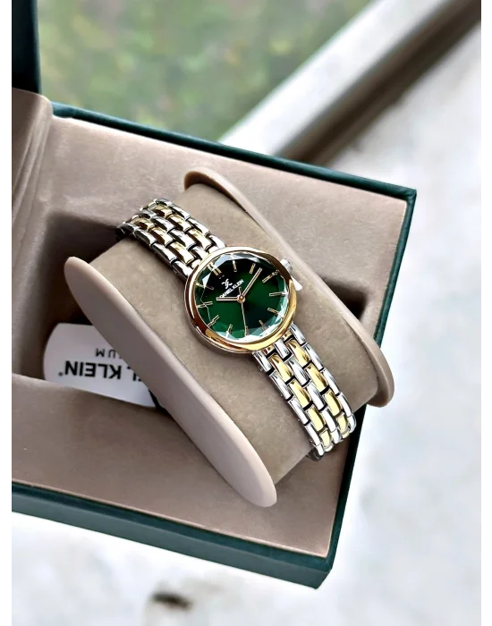 Daniel Klein Yeşil Kadran Çelik Kordon Kadın Kol Saati 25 mm