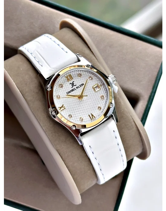 Daniel Klein Beyaz Deri Kordon Kadın Kol Saati 29 mm