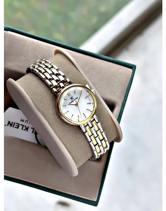 Daniel Klein Gold Gri Çelik Kordon Kadın Kol Saati 25 mm