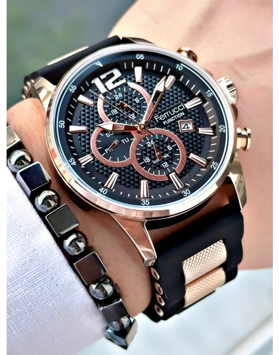 Ferrucci Function FCF.11550FS.06 Silikon Kordon Erkek Kol Saati