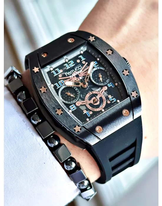 Ferrucci Function FCF 03258FS.08 Silikon Kordon Erkek Kol Saati