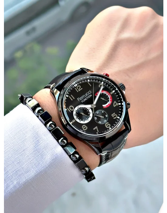 Ferrucci Function FCF 03318FK.05 Deri Kordon Erkek Kol Saati