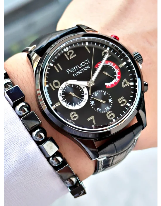 Ferrucci Function FCF 03318FK.05 Deri Kordon Erkek Kol Saati