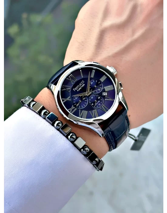 Ferrucci Function FCF.03218FK.02 Deri Kordon Erkek Kol Saati