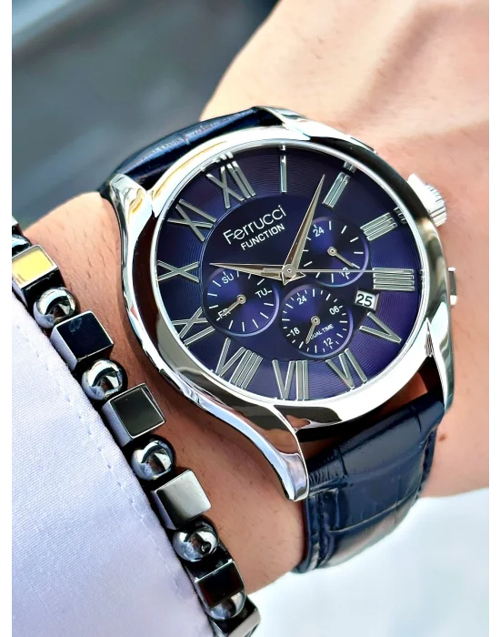 Ferrucci Function FCF.03218FK.02 Deri Kordon Erkek Kol Saati