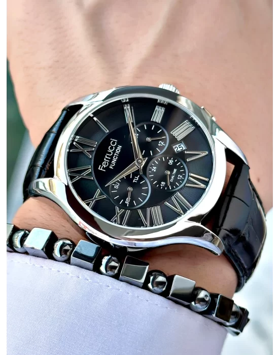 Ferrucci Function FCF.03218FK.01 Deri Kordon Erkek Kol Saati