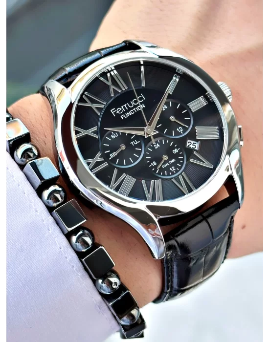 Ferrucci Function FCF.03218FK.01 Deri Kordon Erkek Kol Saati