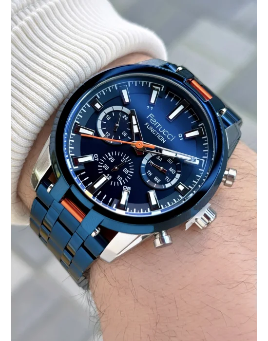 Ferrucci Function FCF.03285FM.03 Çelik Kordon Erkek Kol Saati