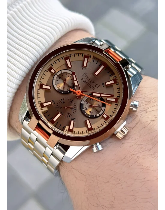 Ferrucci Function FCF.03285FM.06 Çelik Kordon Erkek Kol Saati